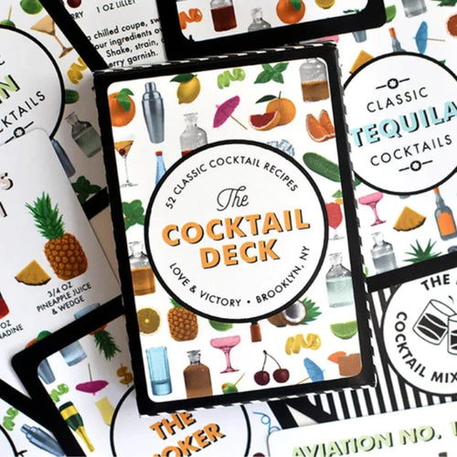 Classic Cocktail Recipe Card Deck - Front & Company: Gift Store