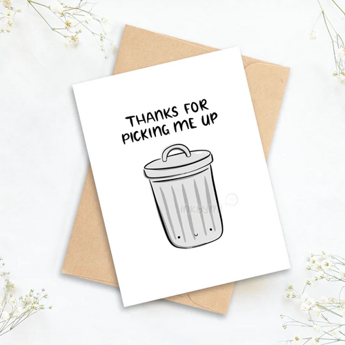 Thanks for Picking Me Up Greeting Card - Front & Company: Gift Store