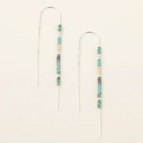 Chromacolor Miyuki Thread Earring Turquoise Multi/Silver