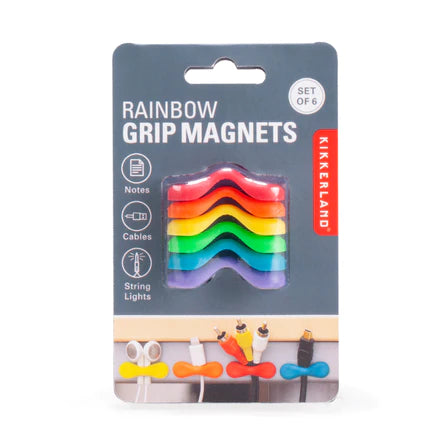 Rainbow Grip Magnets S/6 - Front & Company: Gift Store