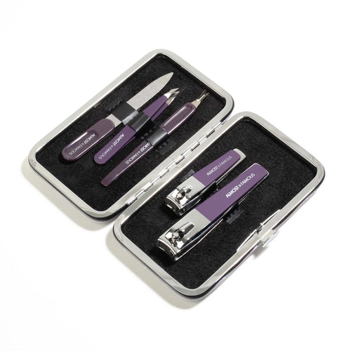 5 Piece Deluxe Manicure Kit With Holographic Travel Case - Front & Company: Gift Store