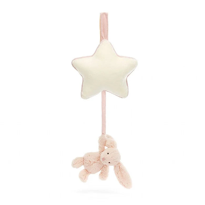 Jellycat Bashful Blush Bunny Musical Pull (Recycled Fibers)