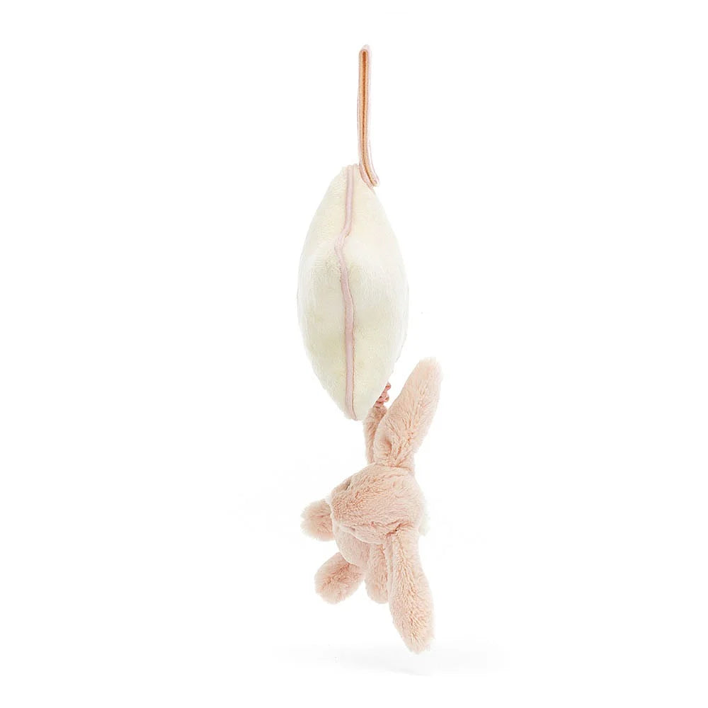 Jellycat Bashful Blush Bunny Musical Pull (Recycled Fibers)