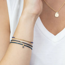 Load image into Gallery viewer, Tonal Chromacolor Miyuki Bracelet Trio - Navy/Gold
