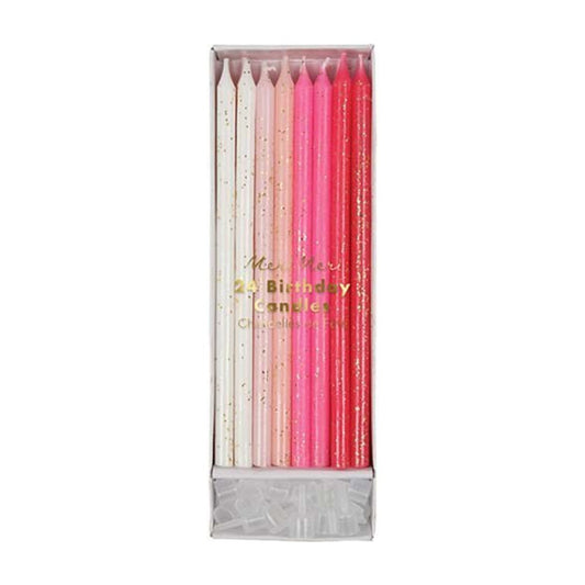 Meri Meri  Pink Straight Birthday Candle