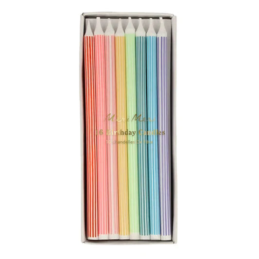 Meri Meri  Mixed Striped Candles