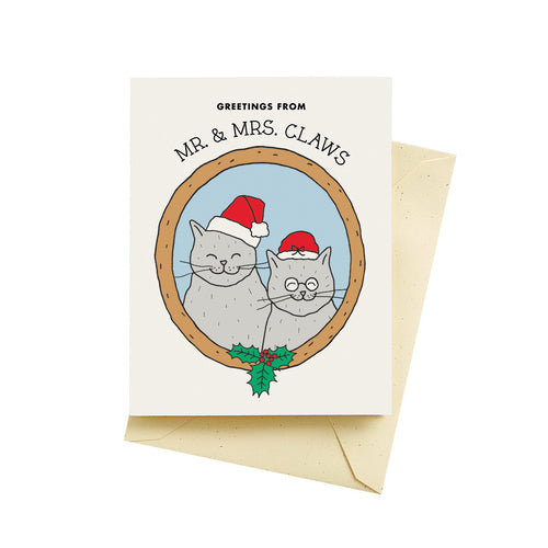 Mr Mrs Claws Holiday Card - Front & Company: Gift Store