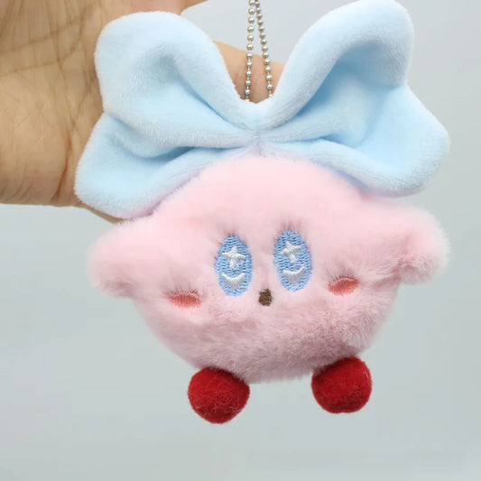 Kirby with Blue Bow Plush Key Charm