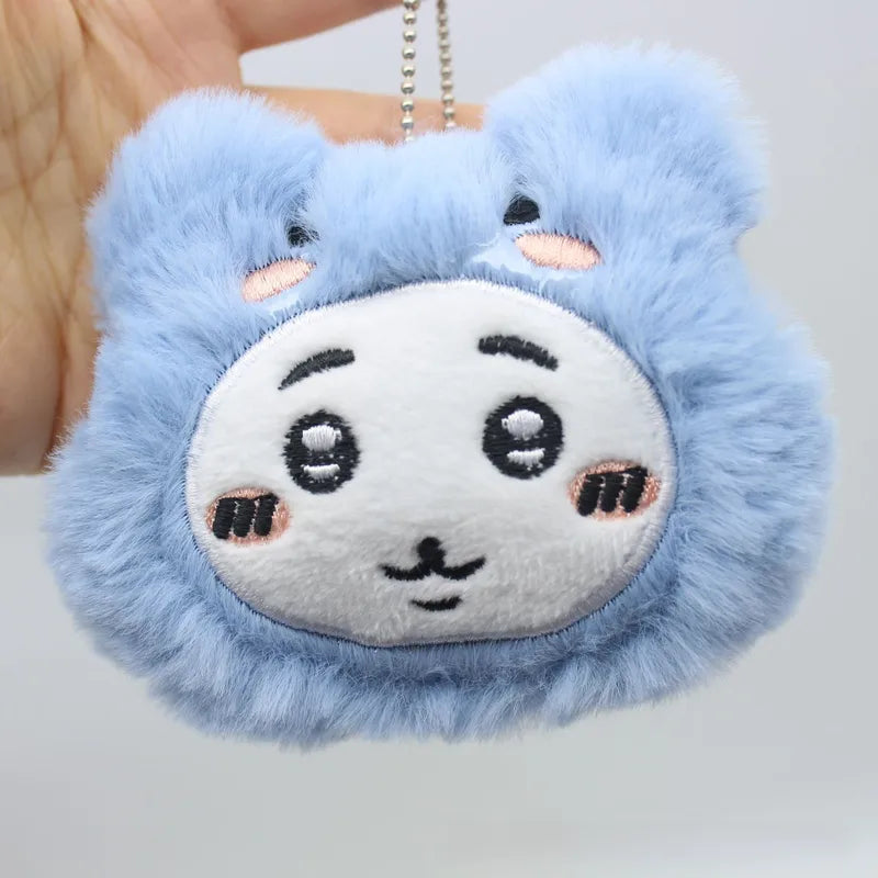 Chiikawa Head Blue Plush Key Charm