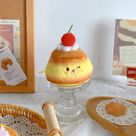 Pudding Cake with Cherry On Top Plush Key Charm
