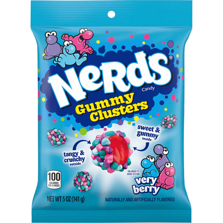 Nerds Gummy Clusters Very Berry Peg Bag 5oz