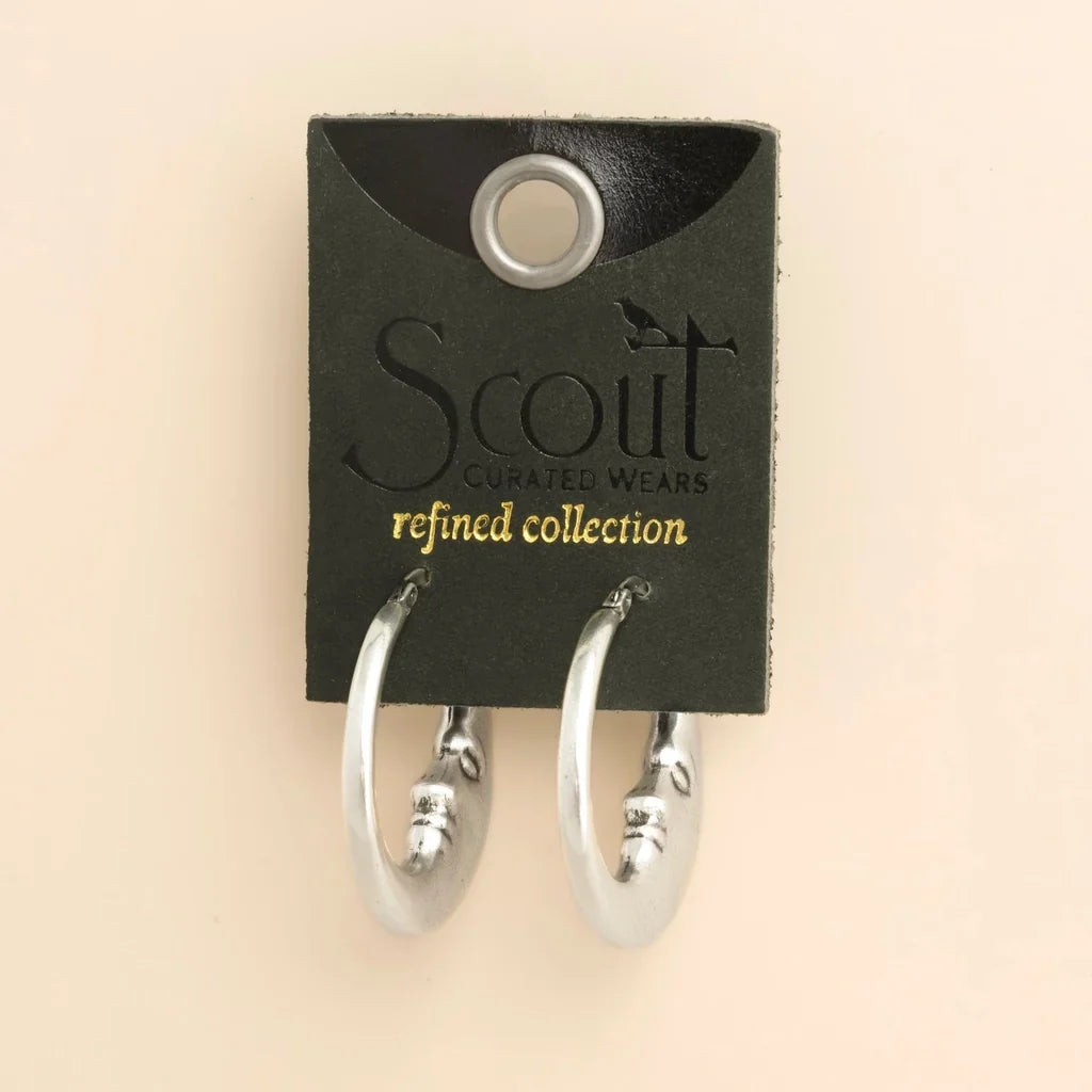 Refined Icon Moon Hoop Gold