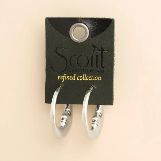 Refined Icon Moon Hoop Gold