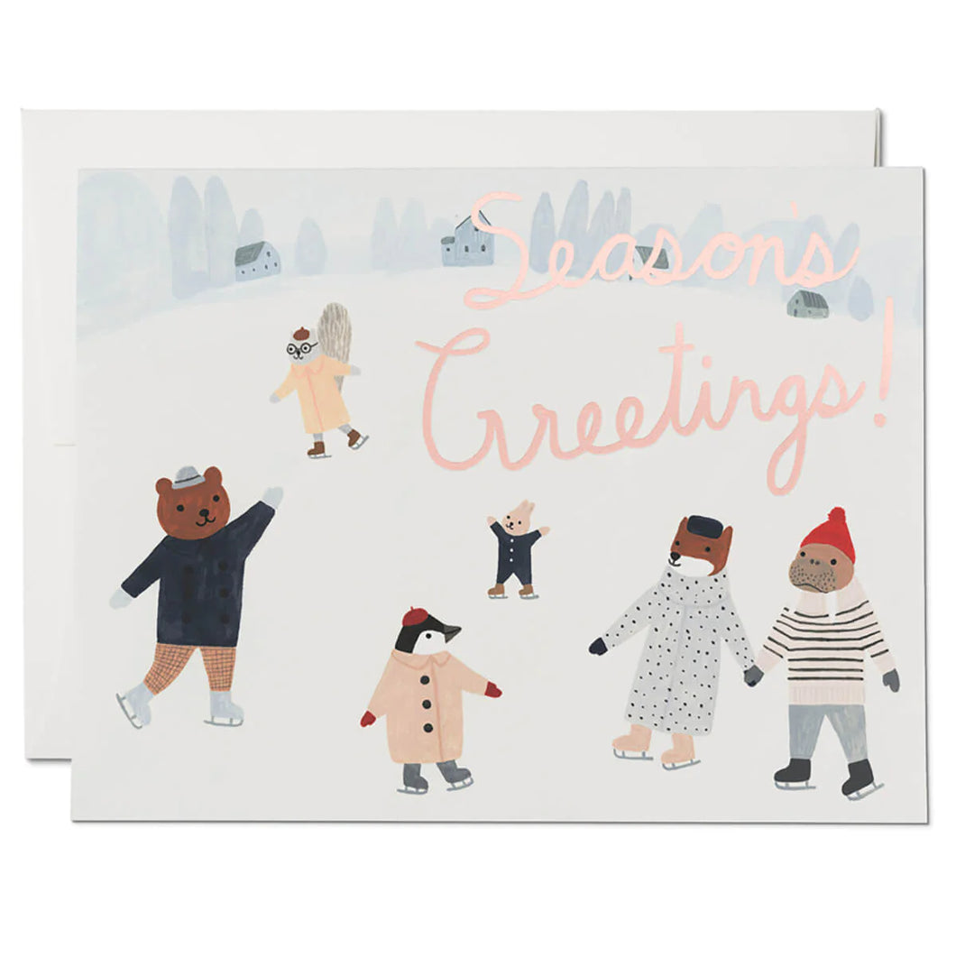 Ice Animals Christmas Greetings Card