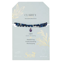 Load image into Gallery viewer, Teardrop Stone Wrap: Lapis/Amethyst/Silver
