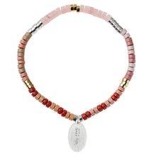 Load image into Gallery viewer, Stone Intention Charm Bracelet - Rose Quartz/Silver
