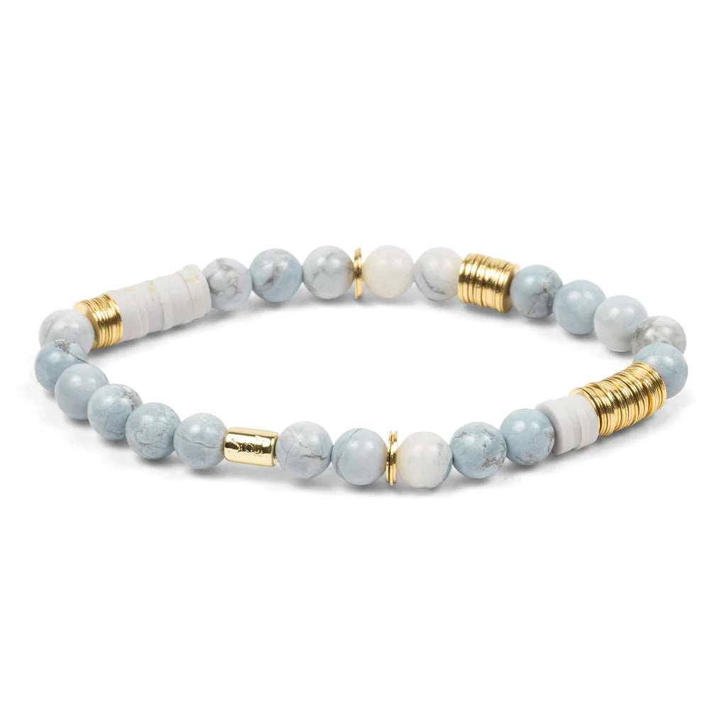 Intermix Stone Stack Bracelet Blu Howlite