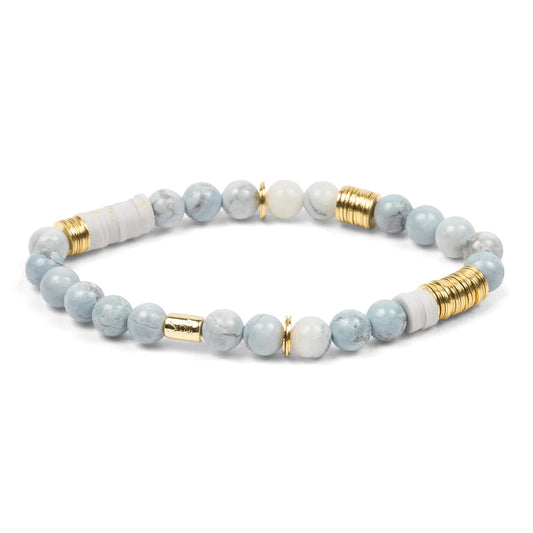 Intermix Stone Stack Bracelet Blu Howlite