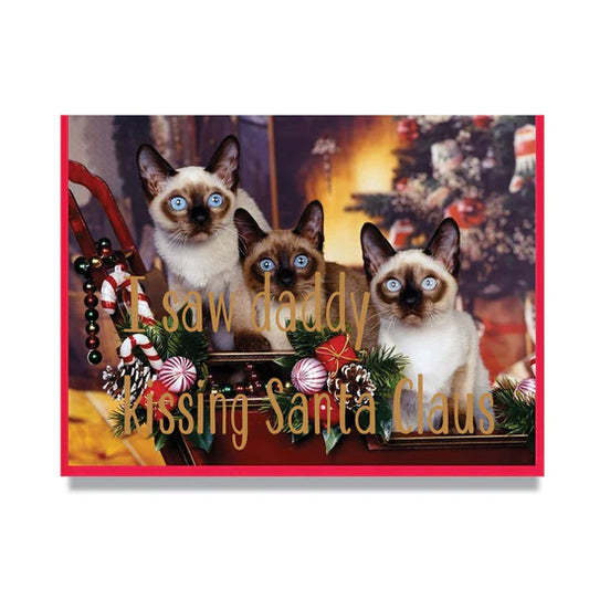 Daddy Kissing Santa Claus Card | Box of 6
