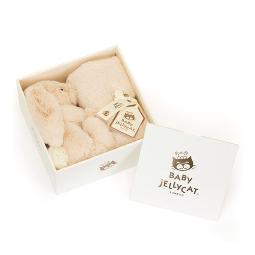 Jellycat Bashful Luxe Bunny Willow Soother - Packaged - Front & Company: Gift Store