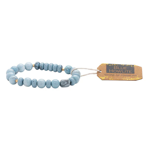 Stacking Stone Bracelet Blue Howlite - Stone of Harmony