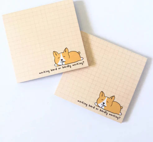 Working Hard Or Hardly Working Grid Sticky Notes
