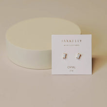 Load image into Gallery viewer, Baguette - White Opal - Earring
