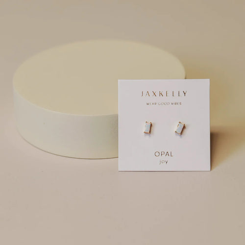 Baguette - White Opal - Earring - Front & Company: Gift Store