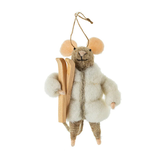 Felt Mouse Ornament:  Montcler Mouse Holiday Ornament