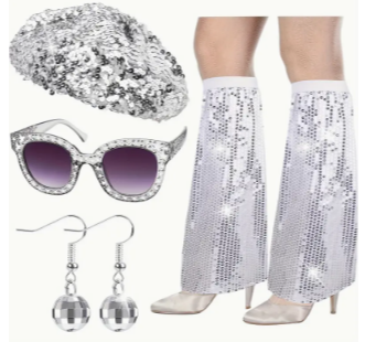 70s Disco Fancy Dress Set For Women: Leg Warmers