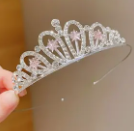 Faux Pearl or Rhinestone Crown Hair Accessories