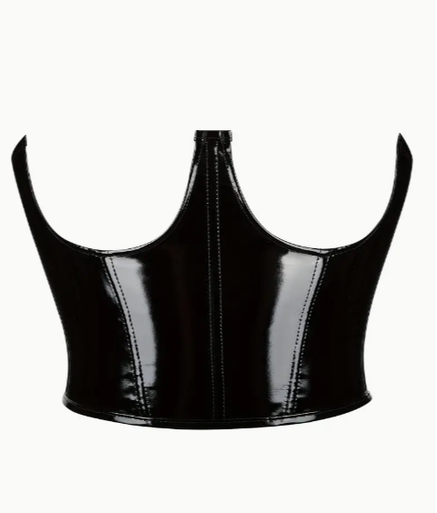 Solid Strapless Black Corset Bustier