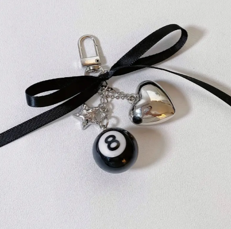 Billiards Black 8 Fashion Halloween Keychain