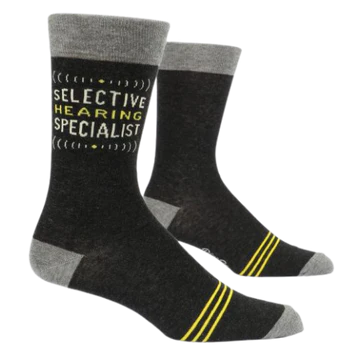 Selective Hearing Men'S Socks - Front & Company: Gift Store