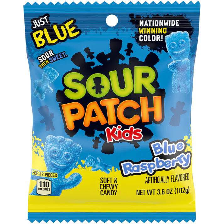 Sour Patch Kids Blue Raspberry Peg Bag 3.6oz