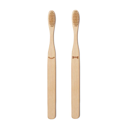 His & Her Bamboo Toothbrush Set - Front & Company: Gift Store