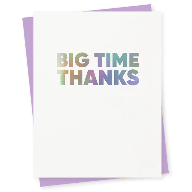 Big Time Letterpress Foil Card