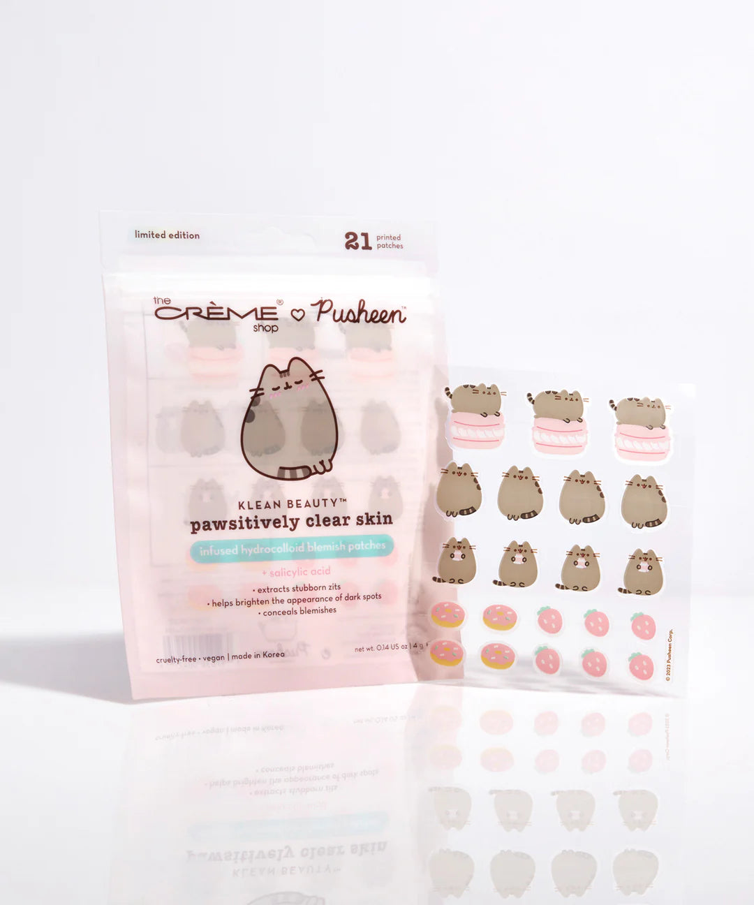 THE CREME SHOP X PUSHEEN PAWSITIVELY CLEAR SKIN INFUSED HYDROCOLLOID BLEMISH PATCHES