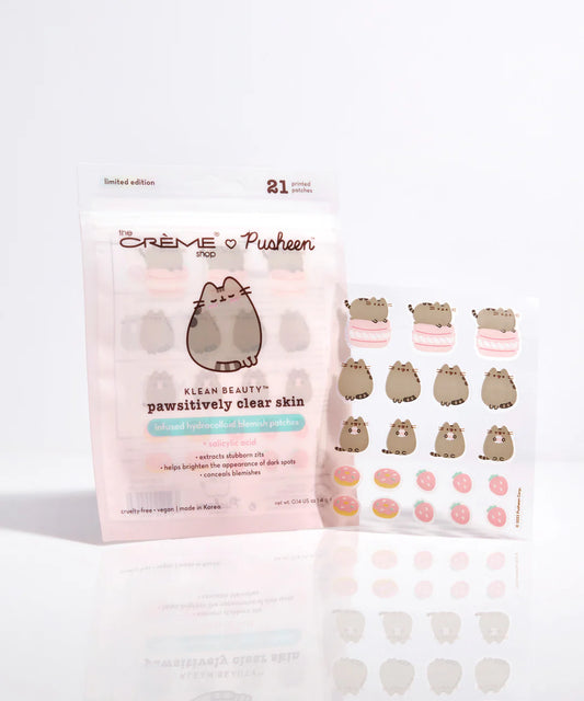 THE CREME SHOP X PUSHEEN PAWSITIVELY CLEAR SKIN INFUSED HYDROCOLLOID BLEMISH PATCHES