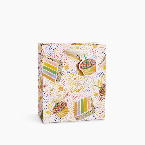 Rifle Paper Co - Birthday Cake Medium Gift Bag - Front & Company: Gift Store