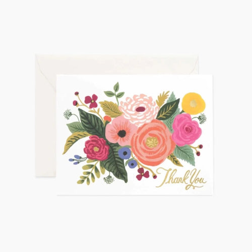 Juliet Rose Thank You Card (Boxed Set Of 8) - Front & Company: Gift Store