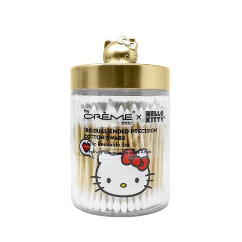 HELLO KITTY CHIC REUSABLE JAR+PRECISION COTTON SWABS - Front & Company: Gift Store