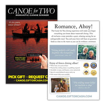 Load image into Gallery viewer, Prank Gift Card: Canoe For Two - Front and Company: Gifts
