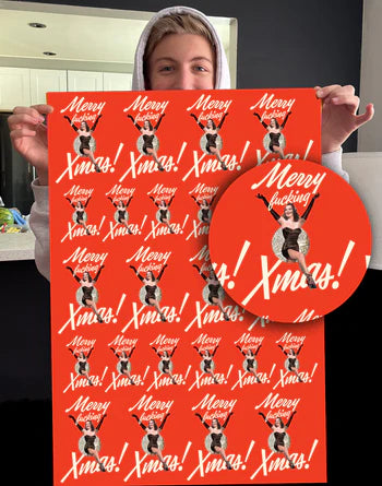 Red Girl Giftwrap Xmas Gal