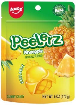 Amos Gummy Peelerz Pineapple 6oz
