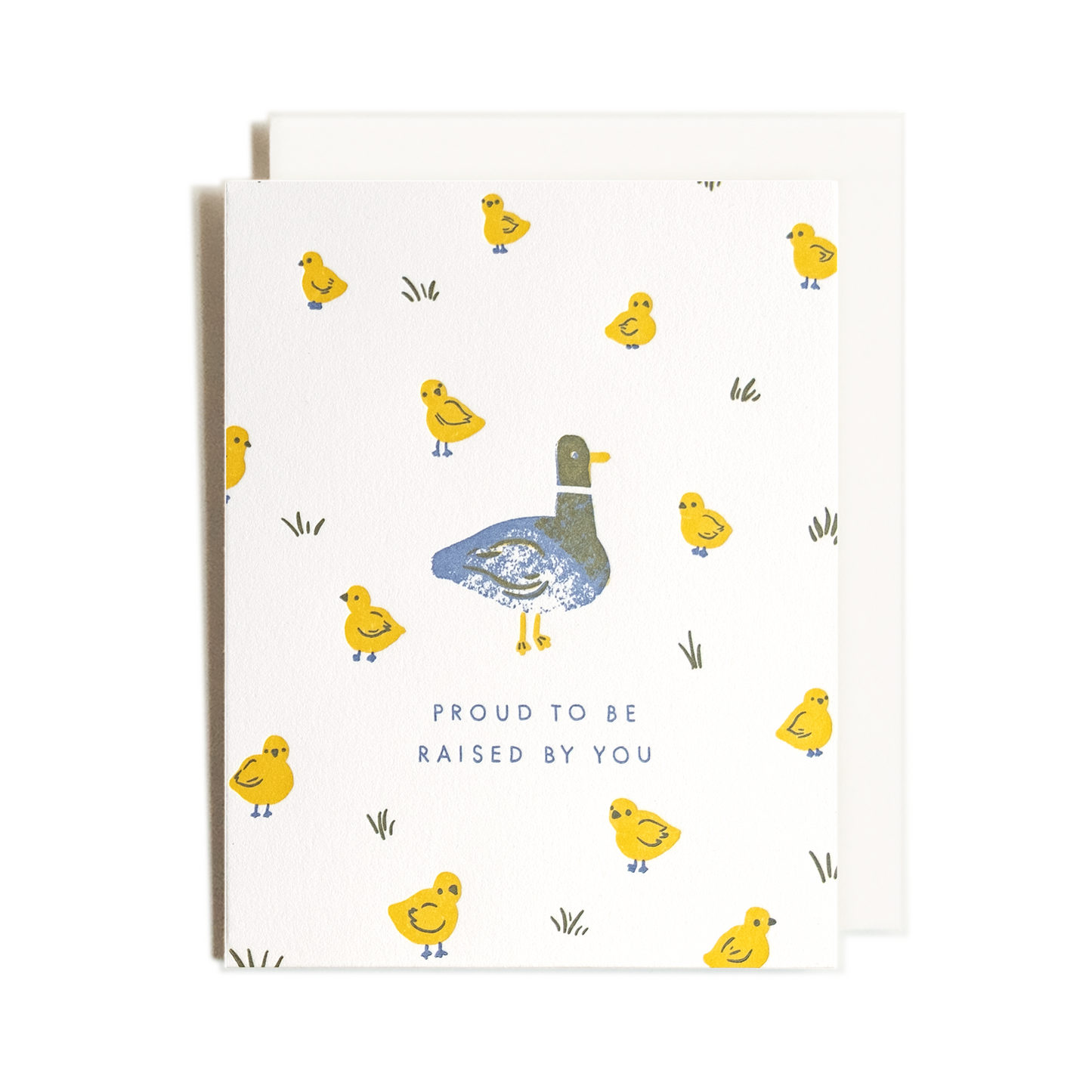 Raised by you Duck | Mama Papa | Letterpress Card