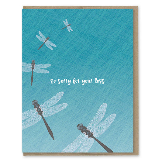So Sorry Dragonflies Card