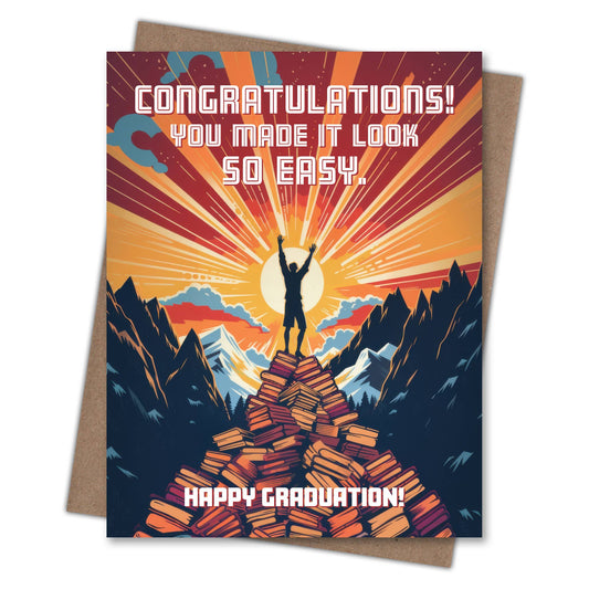 Made It Look Easy - Recycled Graduation Card
