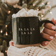 Load image into Gallery viewer, Fa La La Stoneware Coffee Mug - Christmas Decor &amp; Gifts
