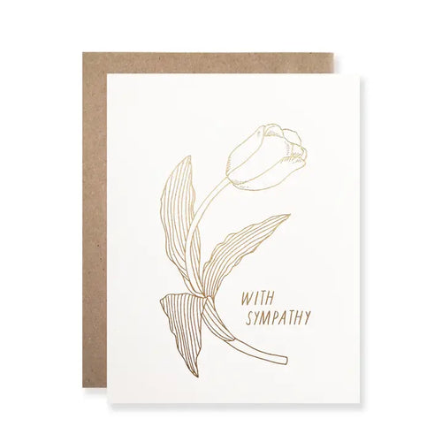 Sympathy / Gold Foil with Sympathy Tulip - Front & Company: Gift Store